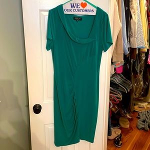 A B S Green short sleeve dress size 12